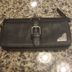 Roxy Faux Pebbled Leather Black Wallet